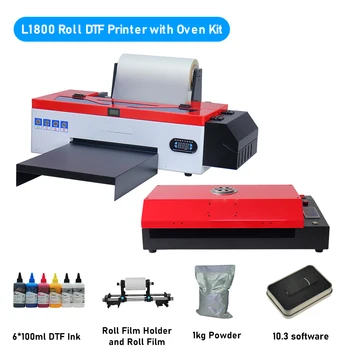 A3 DTF Yazıcı Film Rulo ile Doğrudan Transfer A3 DTF Yazıcı Epson L1800 ısı Transferi Film yazıcı tişört baskı makinesi