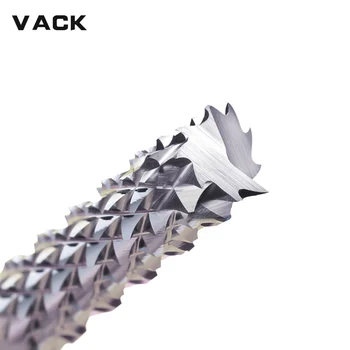 VACK Karbür Mısır Diş Kesici 3.175/4 / 6mm End Mill CNC PCB Freze Uçları Tungsten Çelik Yönlendirici Bit Oyma Makinesi Araçları için