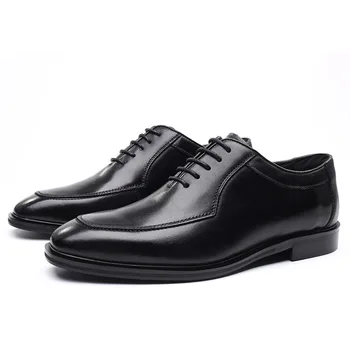Erkekler Oxford Ayakkabı iş ingiliz sınır çok yönlü Vintage deri ayakkabı erkekler