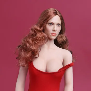 GACTOYS GC002 1/6 Kadın Scarlett Johansson Başkanı Şekillendirici Uzun Kahverengi Saç Modeli için 12 