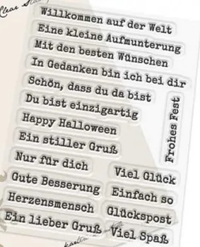 Alman damga Scrapbooking için Temizle Pullar Şeffaf Silikon Kauçuk DIY Fotoğraf Albümü Dekor 120