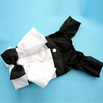 Beyefendi Smokin Köpek Giysileri Evcil Hayvan Kıyafeti papyon Resmi Gömlek Küçük Köpekler İçin Düğün Takım Elbise Cadılar Bayramı Noel Giysileri Kediler için