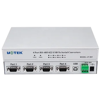 UOTEK USB RS-485 RS-422 Dönüştürücü USB-B 4 Port RS485 RS422 Adaptörü Optik İzolasyon Seri DB9 Konektörü ESD UT-861A