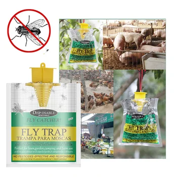 4-8 adet Açık Sinek Kapanı Asılı Tek Kullanımlık sinek yakalayıcı Çanta Sinekler Wasp Böcek Tuzağı Böcek Öldürücü Sivrisinek Sinek Öldürücü Ev Çiftliği için
