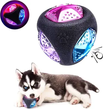 Oyuncaklar için Köpek Light Up Squeak Köpek Topu Topları Flaş LED Squeaker Topu Köpek Oyuncak İnteraktif Top Köpekler için Sıçrama Aktif