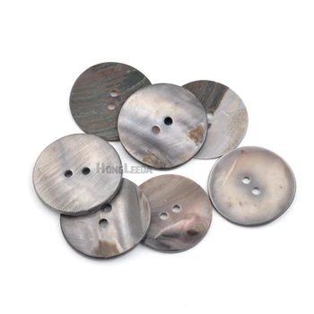 15 adet Kabuk Düğmeleri 34mm 1.3 inç Büyük Doğal kabuk düğmeleri 2 delikli gri sedef düğmeler dekorasyon SHELL003