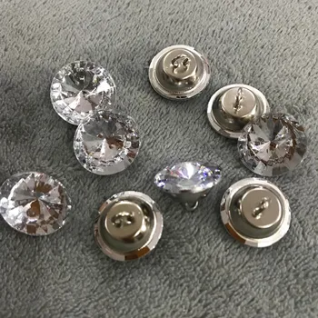 10 Adet Kristal Rhinestone Elmas Akrilik Döşeme Düğmeleri 18mm / 20mm Kanepe Döşeme Başlık Duvar Dekor Dikiş Aksesuarları