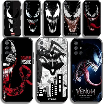 Marvel Avengers Venom Samsung Galaxy A71 A71 5G telefon kılıfı Siyah TPU Sıvı Silikon Kabuk Yumuşak Kapak Darbeye Dayanıklı