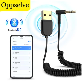 Oppselve Aux Bluetooth Adaptörü Dongle Kablosu İçin Araç Telefonu 3.5 mm Jack Aux Bluetooth 5.0 Alıcı Hoparlör Ses Müzik Verici