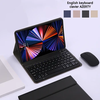 Kapak Samsung Galaxy Tab için A8 Durumda 10.5 Klavye Kılıf Coque Samsung Tab A8 Kılıfı SM-X200 X205 AZERT Clavier Azerty Klavye