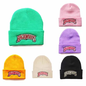 Yazı Örme Şapka Kasketleri Kış sıcak Caz Grubu Şapka Katı Hip-Hop Rapçi şapka Kaykay İşlemeli Kapaklar Streetwear