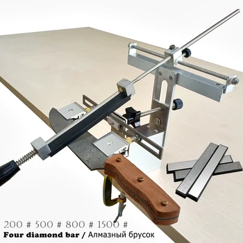 Yeni gelmesi KME Profesyonel Bıçak kalemtıraş taşlama sistemi 360 derece çevirme Uzun bıçak klip ile 4 adet elmas whetstone