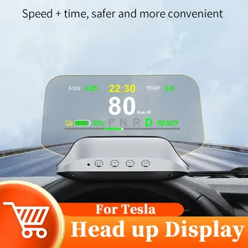 Model 3 & Y Head-up Ekran Fit Tesla Araba Hız Göstergesi Dönüş Sinyali Navigasyon Hız Alarm Göstergesi Araba Aksesuarları
