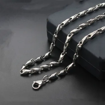 Moda yeni titanyum çelik yuvarlak kavun alt zincir konik zincir erkek vahşi paslanmaz çelik kolye takı sıcak satış