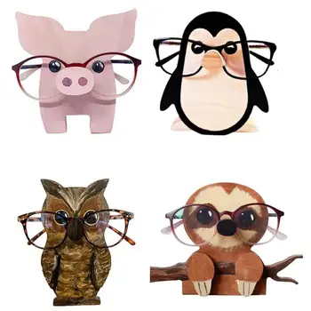 Sevimli 3D ahşap hayvan Oymalar Sunglass vitrin rafı Raf Gözlük Gösterisi Standı Takı Tutucu Çok Çift Gözlük Vitrin