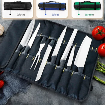 Mutfak Şef Bıçağı Çanta Kılıfı Rulo Taşıma Çantası Taşınabilir Dayanıklı Knived Depolama Taşıyıcı 22 Cepler