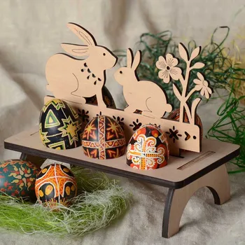 Mutlu Paskalya Dekor Ev DIY Tavşan paskalya yumurtaları Tavşan Ahşap Süsler Paskalya Parti Malzemeleri Paskalya Hediyeler Çocuklar İçin Wielkanoc