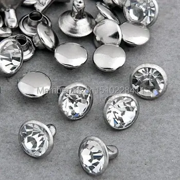 100 Takım 4mm CZ Kristaller Rhinestone Perçinler Gümüş Nailhead Noktalar Çiviler DIY Nakliye Ücretsiz