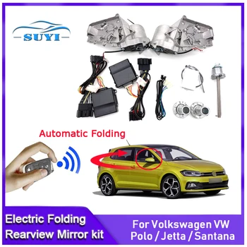 Volkswagen VW Polo / Jetta / Santana Otomatik Akıllı Otomatik Araba Elektrikli Dikiz Yan Ayna Katlama Sistemi Kiti Modülleri