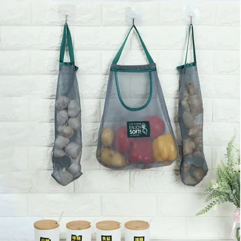 Taşınabilir İçi Boş Nefes Çanta Zencefil Sarımsak Asılı Çanta Ev saklama çantası Mutfak Asılı Depolama Örgü Çanta