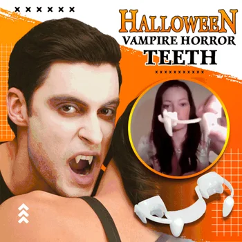 Geri çekilebilir Vampir Dişleri DIY Vampir Takma Dişler Cosplay Parti Kaynağı Cadılar Bayramı Vampir Dişleri Dekorasyon Makyaj Protez Sahne