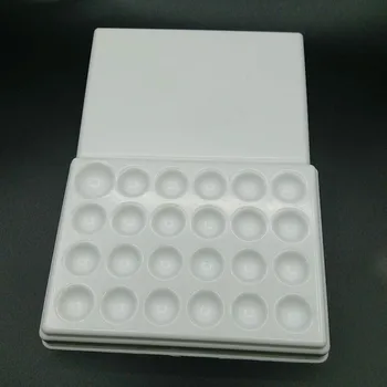 Diş laboratuvarı 24 Yuvası plastik Palet Sulama Plakası karıştırma plakası leke tozu karıştırma aracı