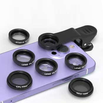 KnightX Profesyonel CPL ND Değişken Yıldız Prizma Lens Balık Gözü makro Geniş Açı Cep Telefonu Smartphone İçin