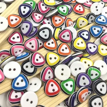 50/100 adet Mix çocuk Plastik Düğmeler 13mm Dikiş El Sanatları 2 Delik PT136