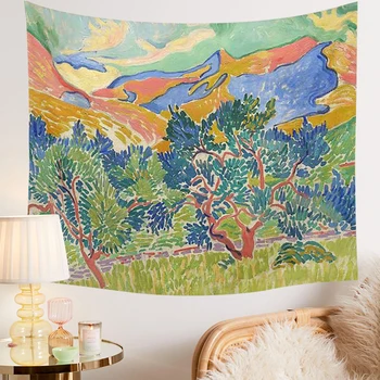 Henri Matisse Duvar Sanatı Sanat Goblen Duvar Asılı Dağ Psychedelic Duvar Hippi Halıları Ev Dekor Bohemian Yurt Odası