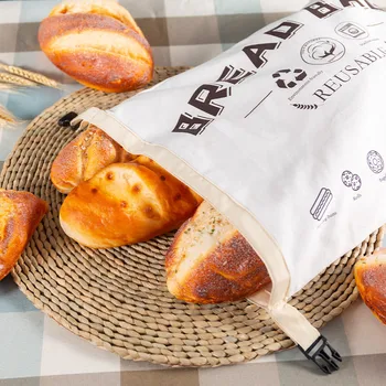 Mutfak Eşyaları Çantası Pamuk Keten ekmek poşeti Organik Kullanımlık Gıda Depolama ekmek poşeti Ekmek Baget Ev Depolama Malzemeleri