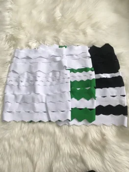 Yüksek Kalite Beyaz Yeşil Siyah Jakarlı Bodycon Kalın Bandaj Etekler Kulübü Parti Kılıf Etek