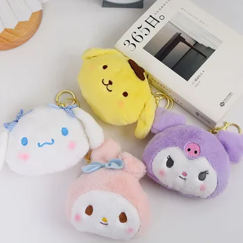 Kawaii Sanrio peluş oyuncaklar Cüzdan Anahtarlık Kuromi Hello Kitty My Melody Cinnamoroll Anime Karikatür Dolması bozuk para cüzdanı çocuk oyuncakları