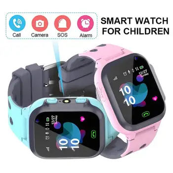 ıçin S1 çocuk çocuk akıllı saat Sım kart çağrı Smartphone ile ışık dokunmatik ekran su geçirmez saatler ingilizce sürüm reloj momo
