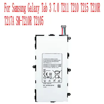 Marka yeni yüksek kalite 4000mAh T4000E Pil Samsung Galaxy Tab 3 7.0 İçin T211 T210 T215 T210R T217A SM-T210R T2105 Cep Telefonu