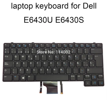 dizüstü arkadan aydınlatmalı İspanyolca klavye DHXX7 Dell E6430U E6430S büyük harf siyah SP / LA klavyeler mobil pointer 0DHXX7 V136425AK1