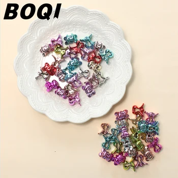 BOQI 50 adet/takım Renkli Yıldız Çiçek Tarzı Hairgrips Ve Klipler Çocuk Saç Pençeleri Aksesuarları Baş Aşınma Seti Genç Kızlar İçin
