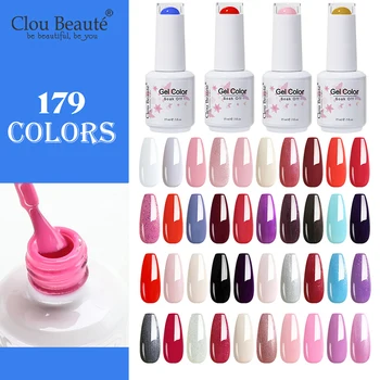 Clou Beaute 179 renkli tırnaklar Jel UV LED Yarı Kalıcı Oje Vernik Hibrid 15ml Sarı Pembe Sanat Jel Cila