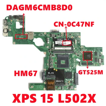 CN-0C47NF 0C47NF C47NF Anakart dell XPS 15 İçin L502X Laptop Anakart DAGM6CMB8D0 İle N12P-GE-A1 HM67 %100 % Test Çalışma