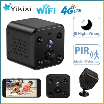 4G SIM Kart Mini 1080P Kamera Dahili 3000mAh Pil IP Video Kayıt IR Gece Görüş Gözetim Güvenlik CCTV Mikro Kamera