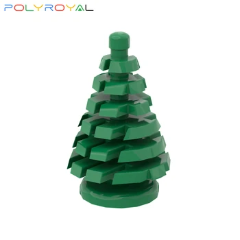 POLYROYAL Yapı Taşları parçaları 2x2x4 küçük çam noel ağacı 10 ADET MOC İle Uyumlu markalar oyuncaklar çocuklar için 2435