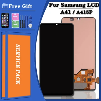 Orijinal SAMSUNG Galaxy A41 2020 Ekran A415 SM-A415F / DSN SM-A415F / DSM LCD Ekran Dokunmatik Sensör Sayısallaştırıcı Meclisi