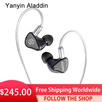 Yanyin Aladdin kulak Kulaklık 1DD + 3BA Hibrid Özel 3D High-End Monitör Stüdyo Bas 2pin 0.78 mm Audiophile Müzisyen Kulaklık