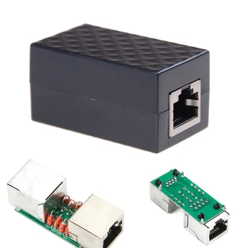 Paratoner Ethernet Dalgalanma Koruyucusu RJ-45 Ethernet Kablosu Bağlantı Uzatma Dönüştürücü Adaptör Çoğaltıcı