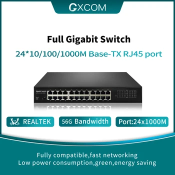 24 Port 10/100/1000 Mbps ağ Anahtarı Masaüstü Anahtarı Hızlı Ethernet Ağ Anahtarı LAN Hub 24 RJ45 Ethernet