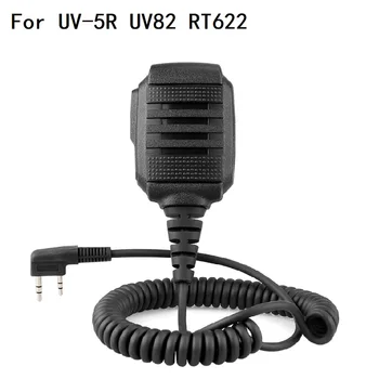 IP54 Su Geçirmez Mikrofon Walkie Talkie Teğet Mikrofon Omuz Hoparlör 2-pin UV-5R UV82 RT622