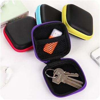 1 Adet EVA Kulaklık Koruyucu Çanta Kutusu Dijital Şarj Kulaklık saklama çantası USB Veri kablo düzenleyici Taşıma Çantası