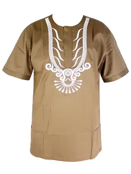 Afrika Erkek giysileri Özlü Hippi Üst tasarım Altın nakış müslüman giyim dashiki afrika kıyafeti