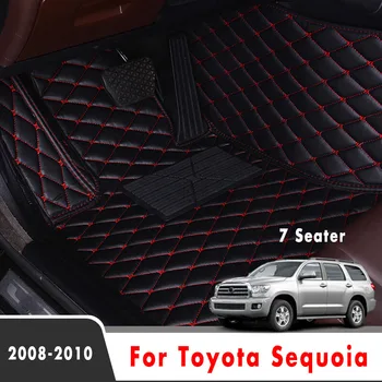 Araba Paspaslar Toyota Sequoia 2010 İçin 2009 2008 (7 Kişilik) oto İç Halı Özel Su Geçirmez Dekorasyon Deri Ayak Pedleri