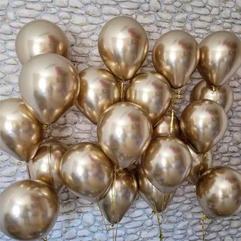 50 adet 12 inç Kalınlaşmak Krom Metalik Lateks Balonlar Metal Globos Şişme Helyum Balon Düğün Doğum Günü Partisi Dekorasyon