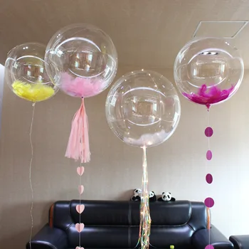 50 adet 5/10/18/20/24/36 inç bobo balon kabarcık noel düğün doğum günü partisi dekorasyon balonu çocuk led helyum balon